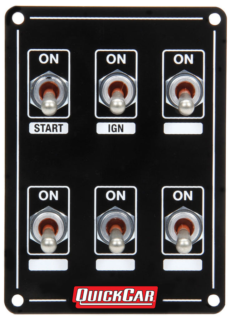 QUICKCAR RACING PRODUCTS 50-7611 Ignition Panel Extreme 6 Switch Dual Ignition
