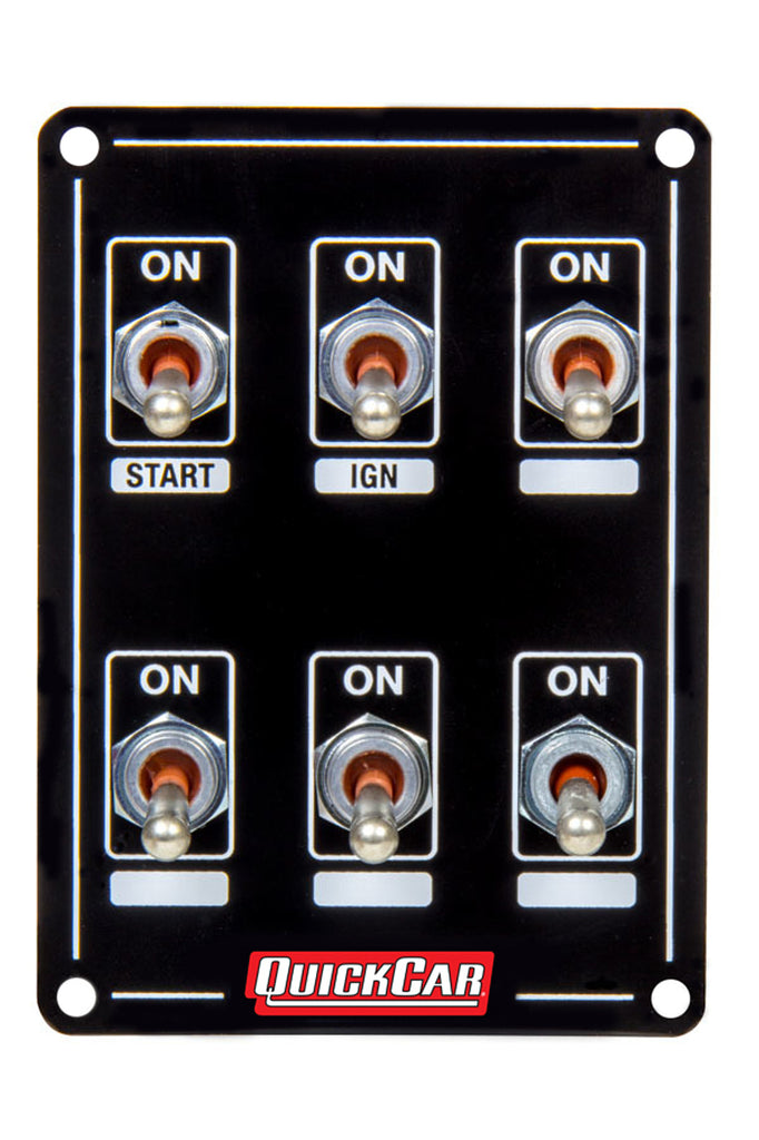 QUICKCAR RACING PRODUCTS 50-7614 Ignition Panel Extreme 6 Switch Dual Ignition