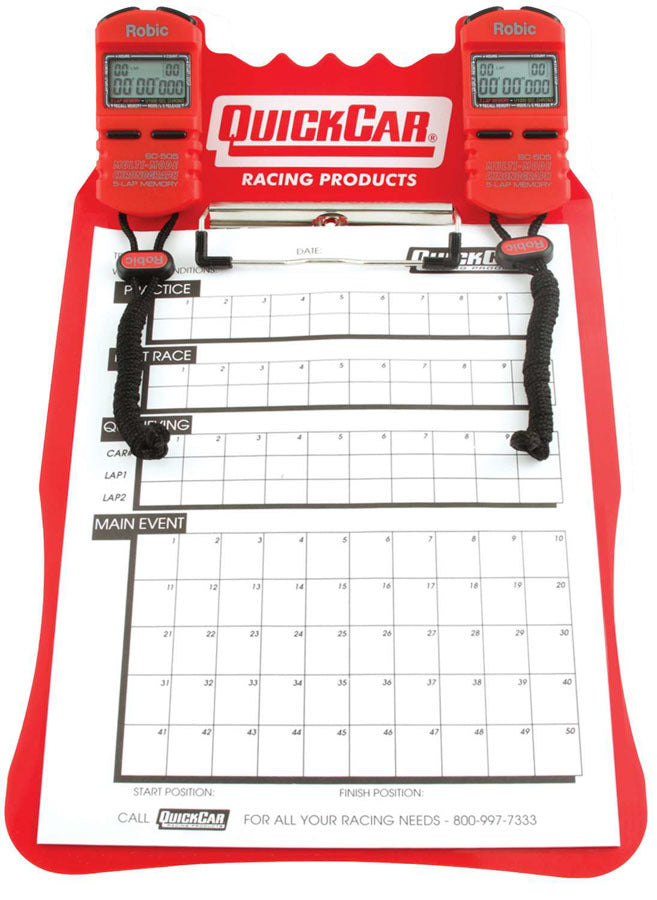 QUICKCAR RACING PRODUCTS 51-051 Clipboard Timing System Red