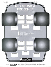 Load image into Gallery viewer, QUICKCAR RACING PRODUCTS 51-210 Before Race Tire Set-Up Forms (50 PK)