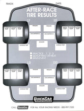 Load image into Gallery viewer, QUICKCAR RACING PRODUCTS 51-215 After Race Tire Set-Up Forms (50 PK)
