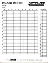 Load image into Gallery viewer, QUICKCAR RACING PRODUCTS 51-236 Qualifying Organizer Sheets (50pk)