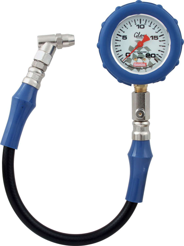 QUICKCAR RACING PRODUCTS 56-022 Tire Gauge 20 PSI Glo Gauge
