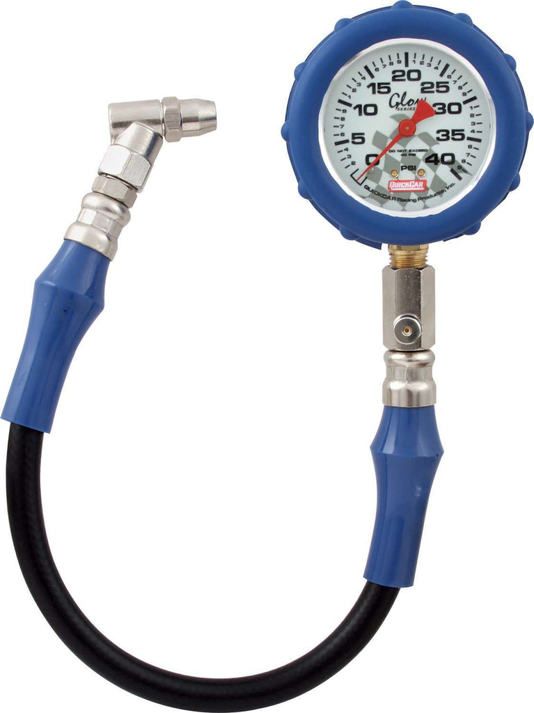 QUICKCAR RACING PRODUCTS 56-042 Tire Gauge 40 PSI Glo Gauge