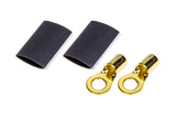 QUICKCAR RACING PRODUCTS 57-481 Ring Terminal 1/4 8 GA. Pair w/Heat Shrink