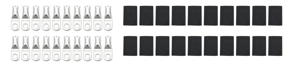 QUICKCAR RACING PRODUCTS 57-525-20 Ring Terminal 1/4in 4 Ga w/Heat Shrink 20pk