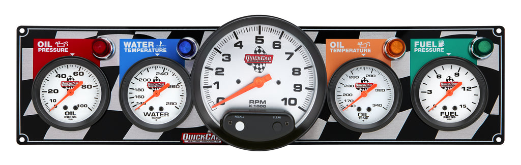 QUICKCAR RACING PRODUCTS 61-6051 4 Gauge Panel W/ 5in Tach