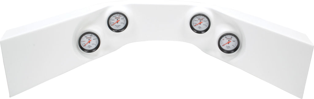 QUICKCAR RACING PRODUCTS 61-7024 Extreme 4-Gauge Molded Dash OP/WT/OT/FP White