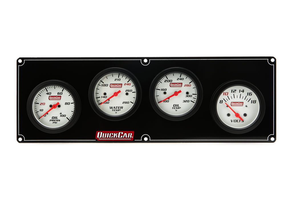 QUICKCAR RACING PRODUCTS 61-7027 4 Gauge Extreme Panel OP/WT/OT/Volt