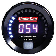 Load image into Gallery viewer, QUICKCAR RACING PRODUCTS 67-003 Digital Oil Pressure Gauge 0-100