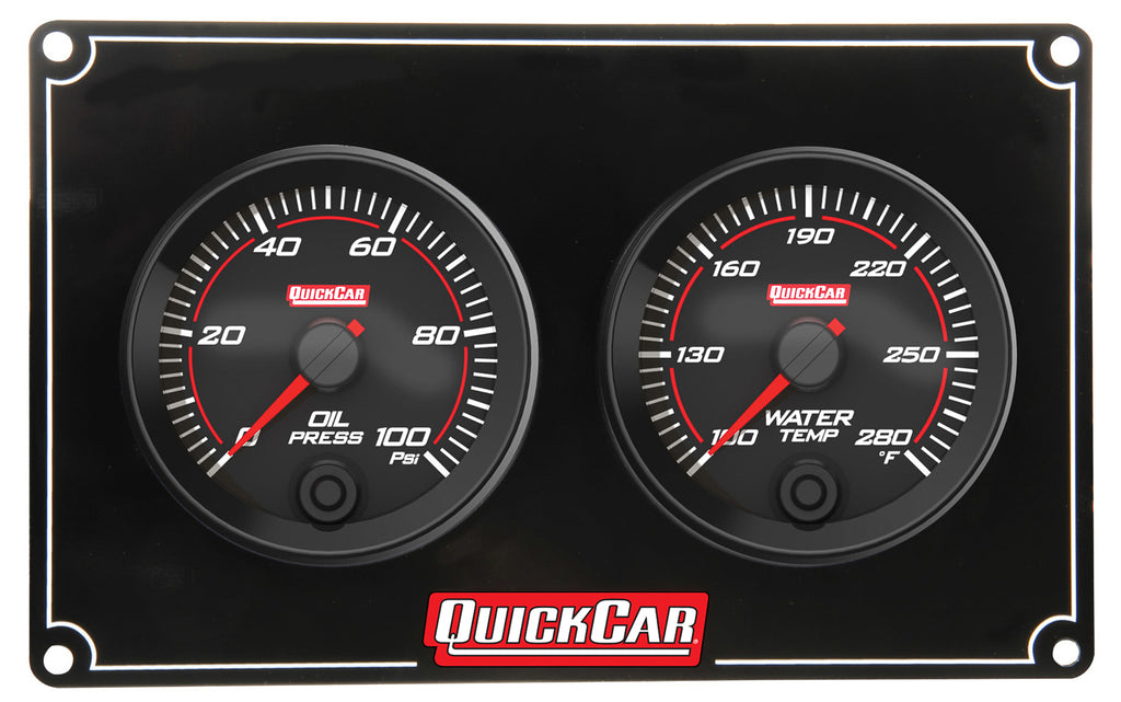 QUICKCAR RACING PRODUCTS 69-2001 Redline 2 Gauge Panel OP/WT