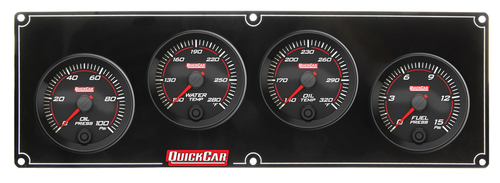 QUICKCAR RACING PRODUCTS 69-4021 Redline 4-1 Gauge Panel OP/WT/OT/FP