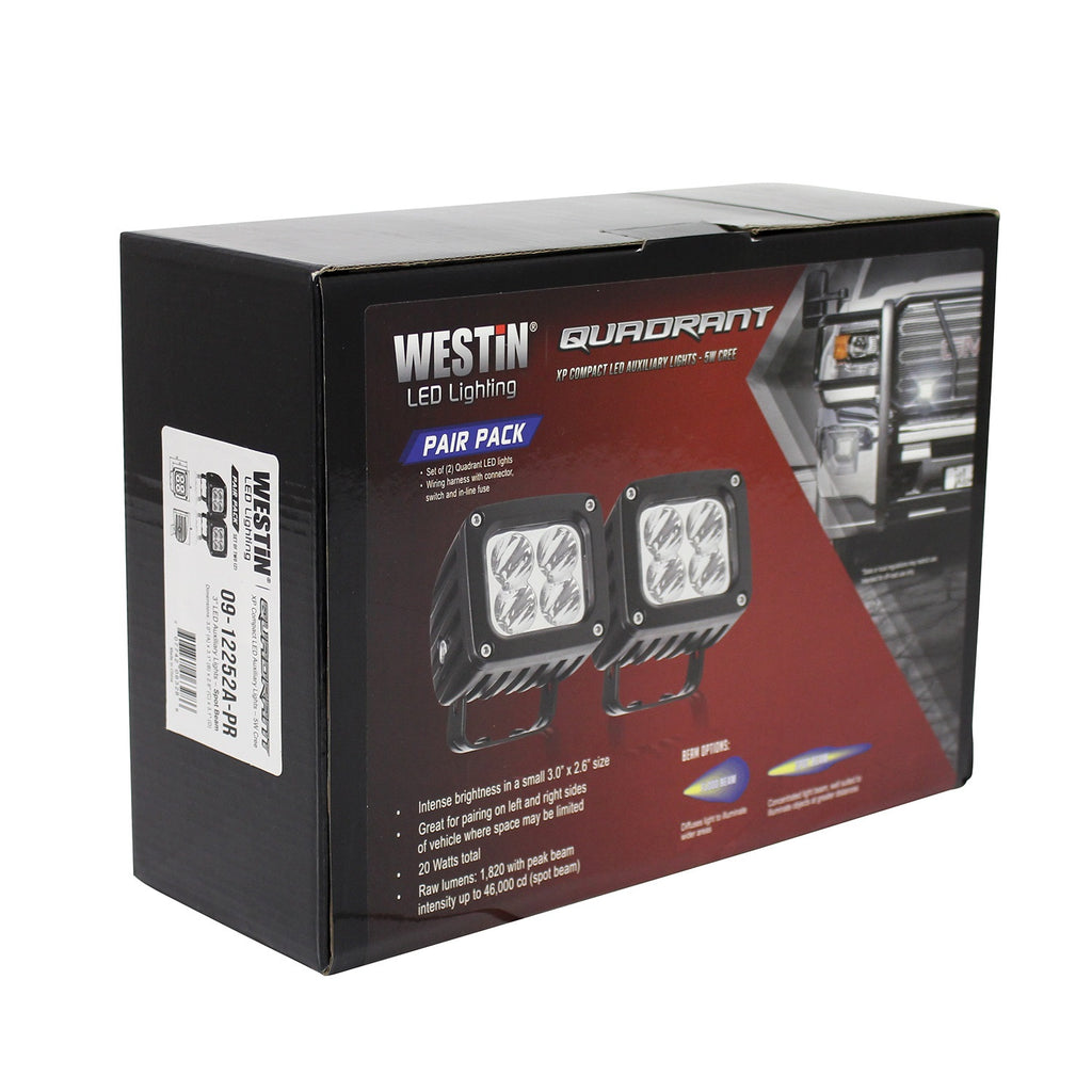 Quadrant-Led-Auxiliary-Light-3In-X-2.5In-Spot-W5W-Cree-(Set-Of-2)-Black-Harness--Brackets-Incl