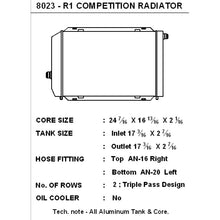 Load image into Gallery viewer, R-1-Triple-Pass-Ultimate-Motorsports-Competition-Radiator