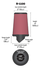 Load image into Gallery viewer, K&amp;N R-1100 Universal Clamp-On Air Filter for Select Honda ATC110, Honda ATC90