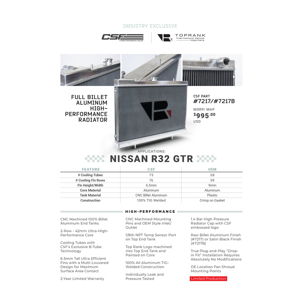 R32-Nissan-Skyline-Gt-R--Gt-S-Full-Billet-Aluminum-High-Performance-Radiator---Raw-Finish