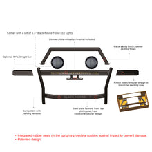 Load image into Gallery viewer, Black Horse Off Road RAG1R02-K1PLFB Rambler Grille Guard Kit for Select Ram