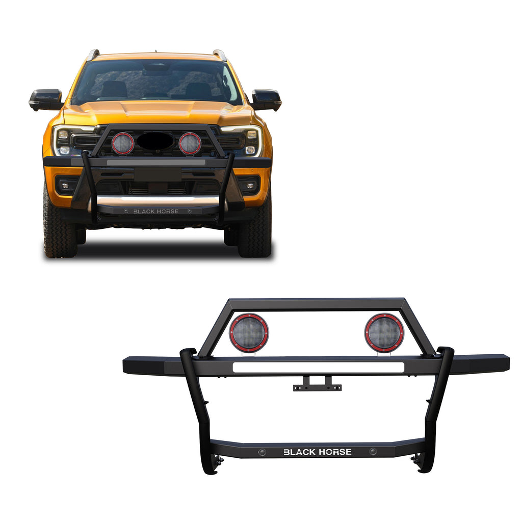 Black Horse Off Road RAGF10-PLFR Rambler Grille Guard Kit for Select Ford Ranger