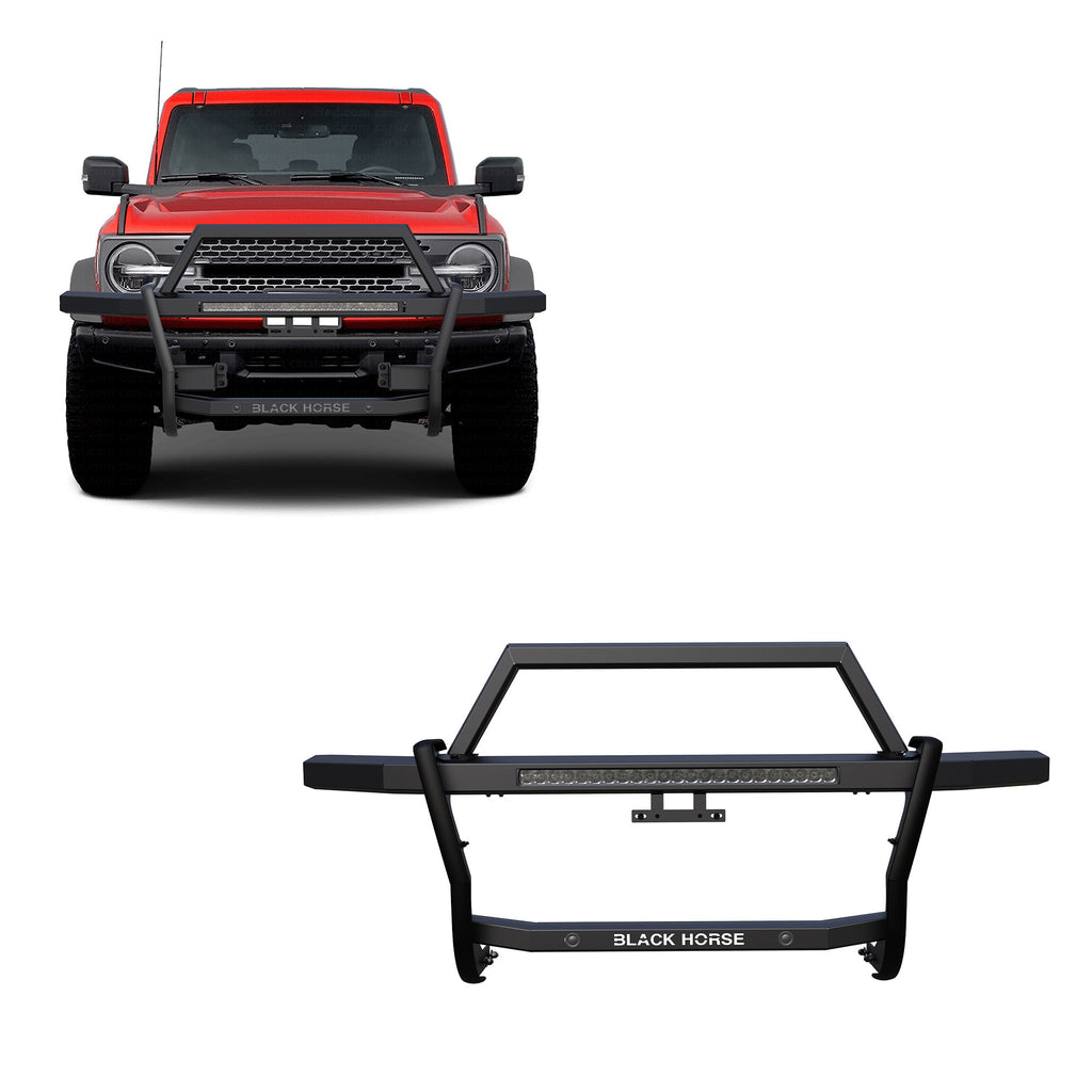 Black Horse Off Road RAGF20-K1 Rambler Grille Guard Kit for Select Ford Bronco