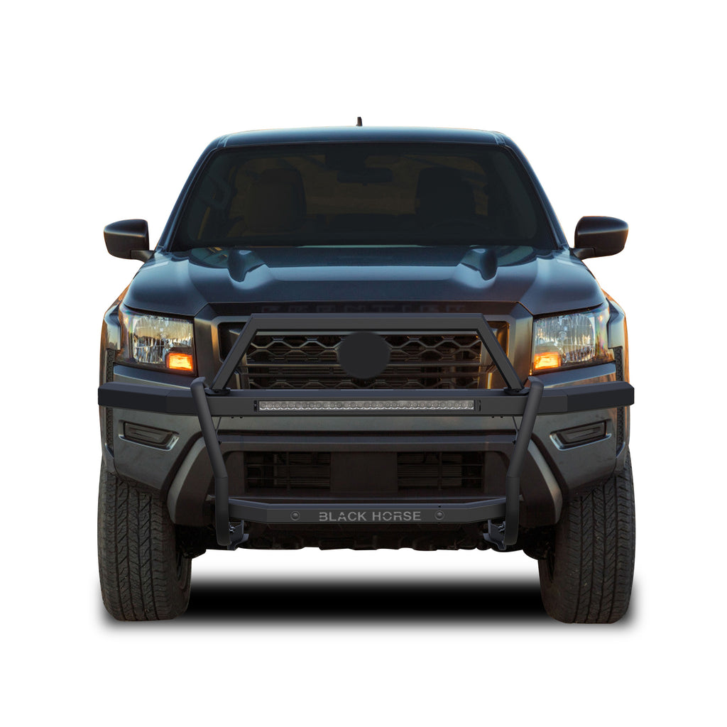 Black Horse Off Road RAGN01-K1 Rambler Grille Guard Kit for Select Nissan Frontier