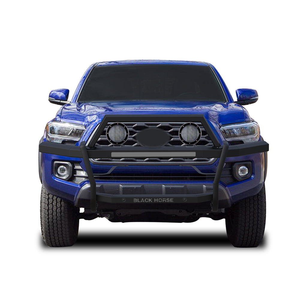 Black Horse Off Road RAGT20-PLFB Rambler Grille Guard Kit for Select Toyota 4Runner