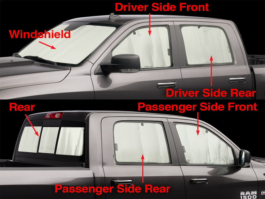 Weathertech TS0005K2 ® SunShade Full Vehicle Kit for Select Dodge Ram 1500, Dodge Ram 2500, Dodge Ram 3500, Ram 1500, Ram Classic, Ram 2500, Ram
