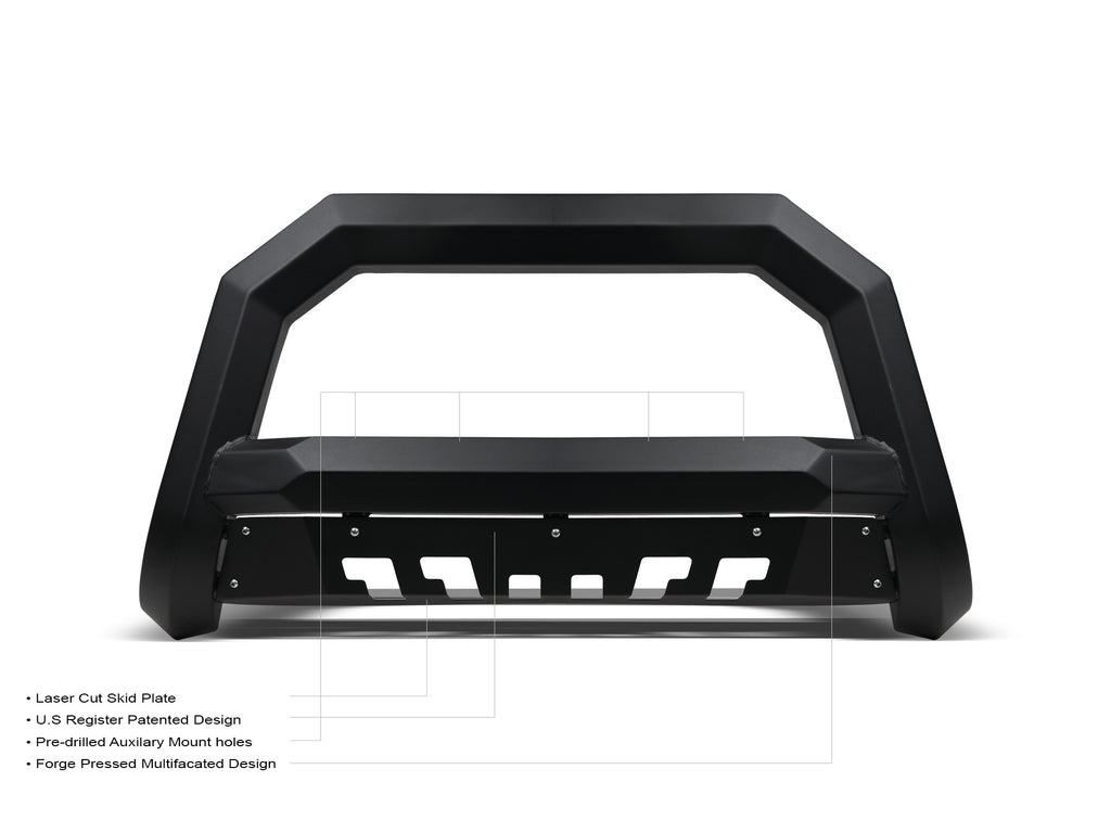 Armordillo 8712313 Armordillo 2010-2019 Toyota 4Runner Rayden Bull Bar - Matte Black for Select Toyota 4Runner