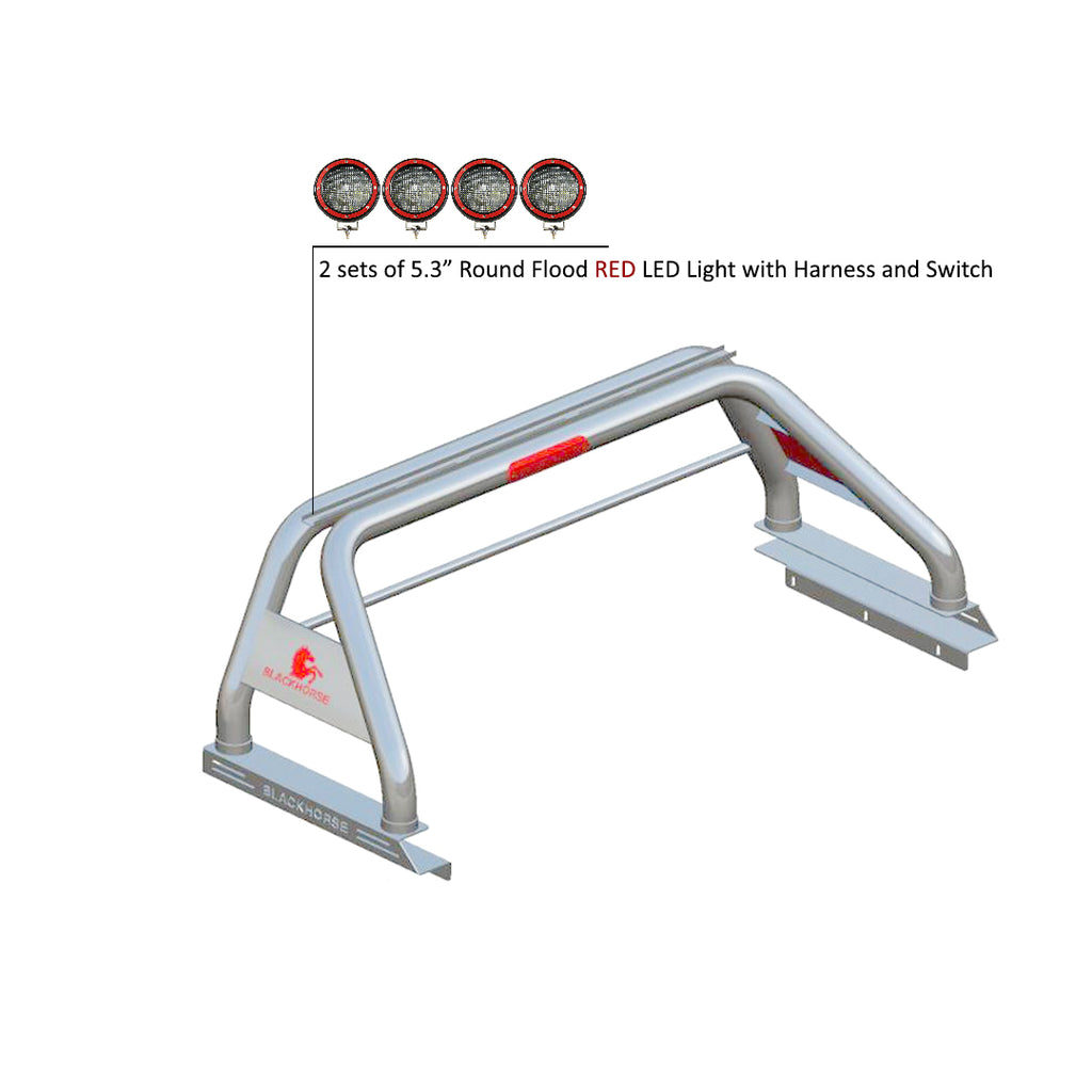 Black Horse Off Road RB002SS-PLFR Classic Roll Bar Kit for Select Ram