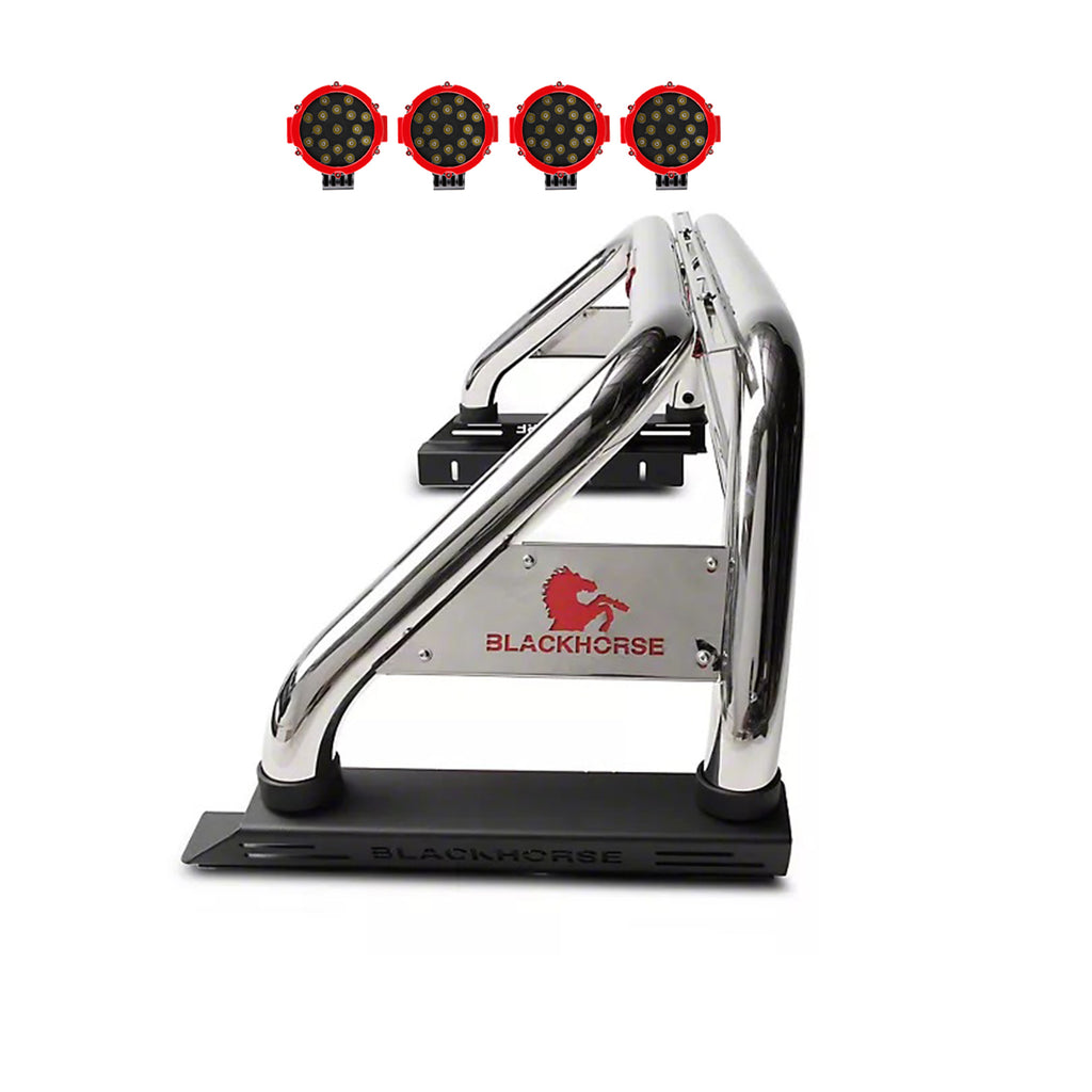 Black Horse Off Road RB002SS-PLR Classic Roll Bar Kit for Select Ram