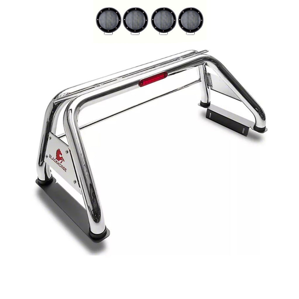 Black Horse Off Road RB003SS-PLFB Classic Roll Bar Kit for Select Chevrolet Colorado, GMC Canyon, Toyota Tacoma