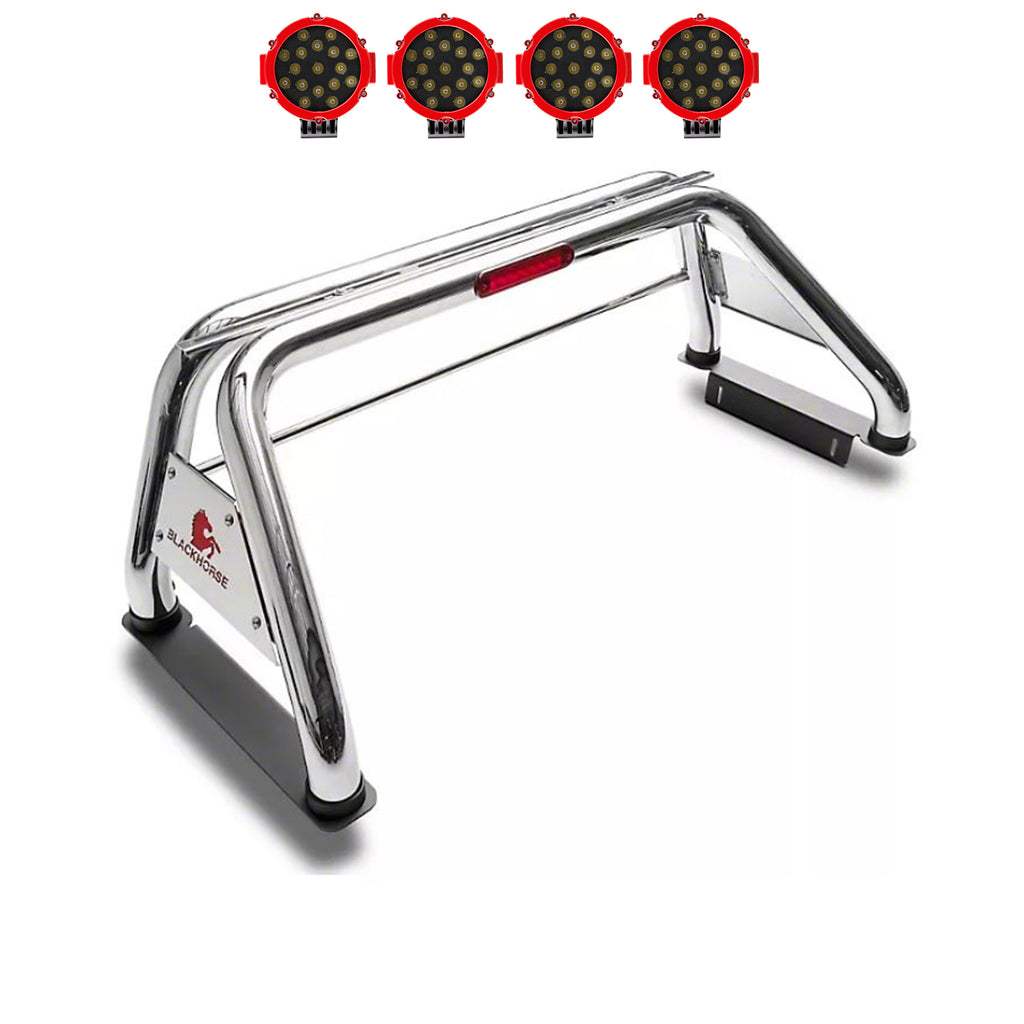 Black Horse Off Road RB003SS-PLR Classic Roll Bar Kit for Select Chevrolet Colorado, GMC Canyon, Toyota Tacoma