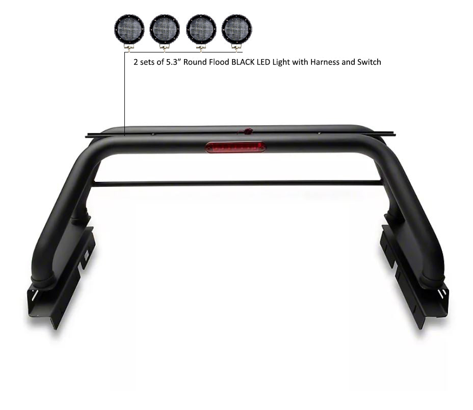 Black Horse Off Road RB006BK-PLFB Classic Roll Bar Kit for Select Toyota Tacoma
