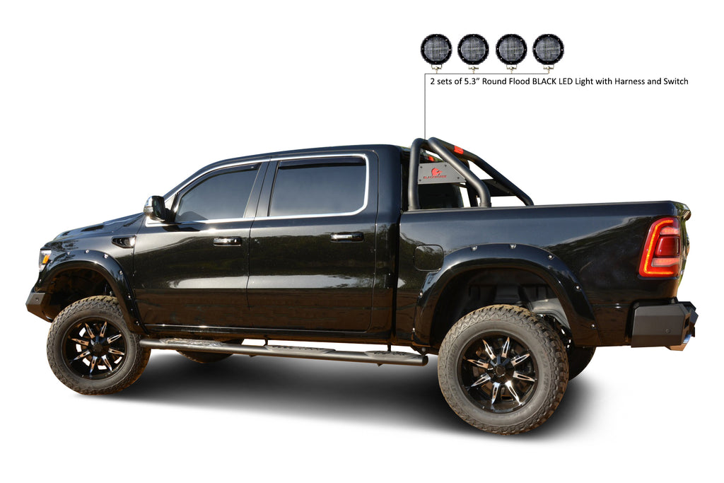 Black Horse Off Road RB015BK-PLFB Classic Roll Bar Kit for Select Ford F-250 Super Duty, Ford F-350 Super Duty, Ford F-450 Super Duty