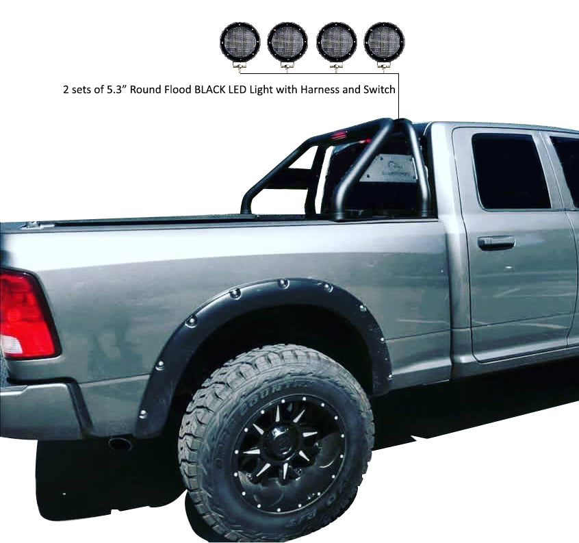Black Horse Off Road RB015BK-PLFB Classic Roll Bar Kit for Select Ford F-250 Super Duty, Ford F-350 Super Duty, Ford F-450 Super Duty