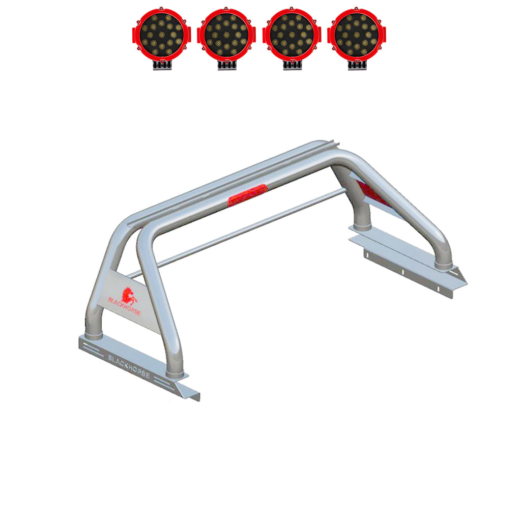 Black Horse Off Road RB09SS-PLR Classic Roll Bar Kit for Select Jeep Gladiator