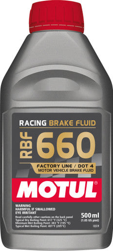 Motul 101667 RBF 660 Factory Line Fully Synthetic Racing DOT 4 Brake Fluid - 500mL