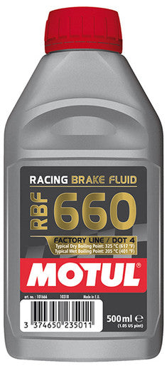 Motul 101666 RBF 660 Factory Line Fully Synthetic Racing DOT 4 Brake Fluid - 500mL