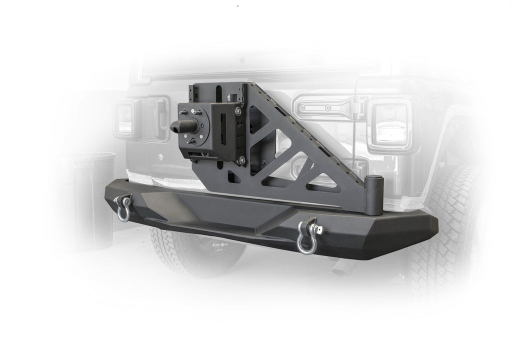 DV8 Offroad RBJL-08 Rear Mid Width Bumper With Swing Away Tire Carrier for Select Jeep Wrangler