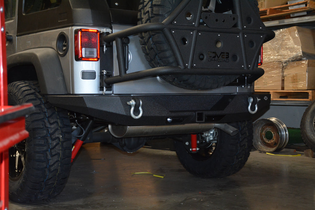 DV8 Offroad RBSTTB-09 Jeep Rear Full Size Bumper RS-9 for Select Jeep Wrangler, Jeep Wrangler JK