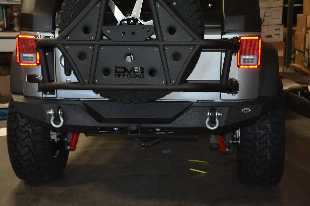 DV8 Offroad RBSTTB-09 Jeep Rear Full Size Bumper RS-9 for Select Jeep Wrangler, Jeep Wrangler JK
