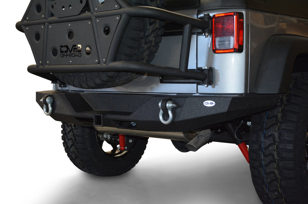 DV8 Offroad RBSTTB-09 Jeep Rear Full Size Bumper RS-9 for Select Jeep Wrangler, Jeep Wrangler JK