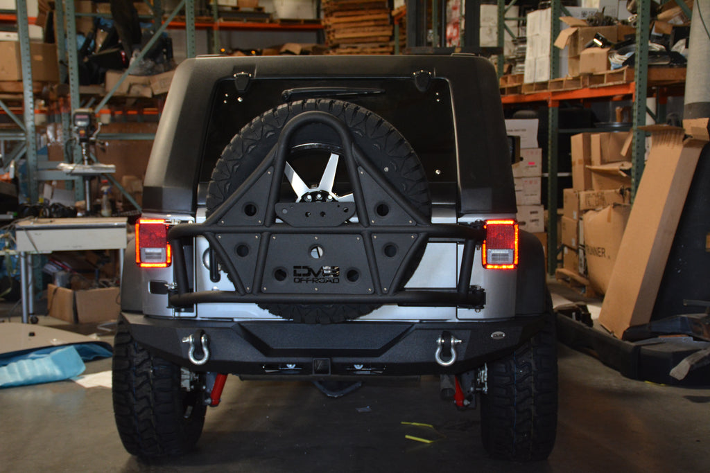 DV8 Offroad RBSTTB-09 Jeep Rear Full Size Bumper RS-9 for Select Jeep Wrangler, Jeep Wrangler JK