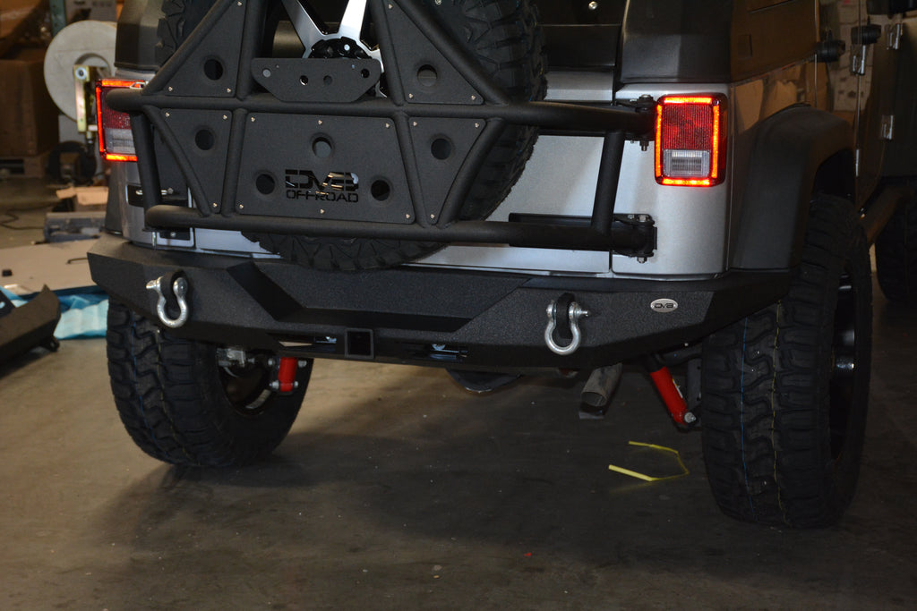 DV8 Offroad RBSTTB-09 Jeep Rear Full Size Bumper RS-9 for Select Jeep Wrangler, Jeep Wrangler JK