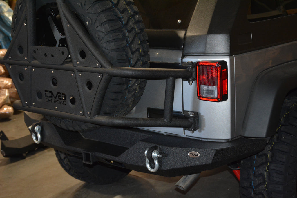 DV8 Offroad RBSTTB-09 Jeep Rear Full Size Bumper RS-9 for Select Jeep Wrangler, Jeep Wrangler JK