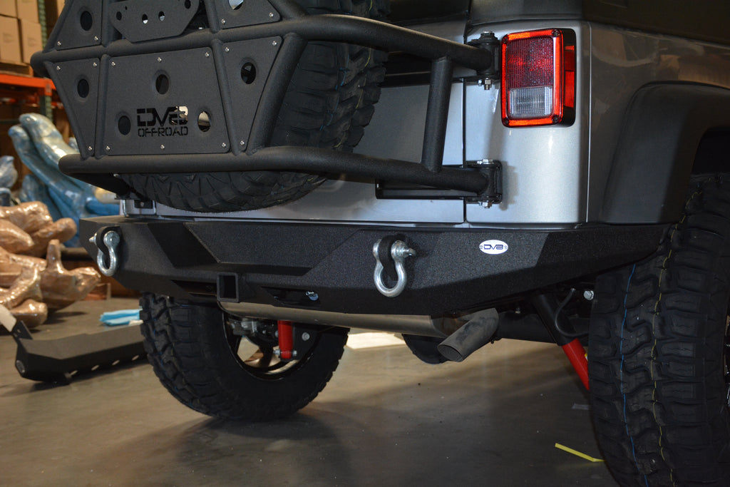 DV8 Offroad RBSTTB-09 Jeep Rear Full Size Bumper RS-9 for Select Jeep Wrangler, Jeep Wrangler JK