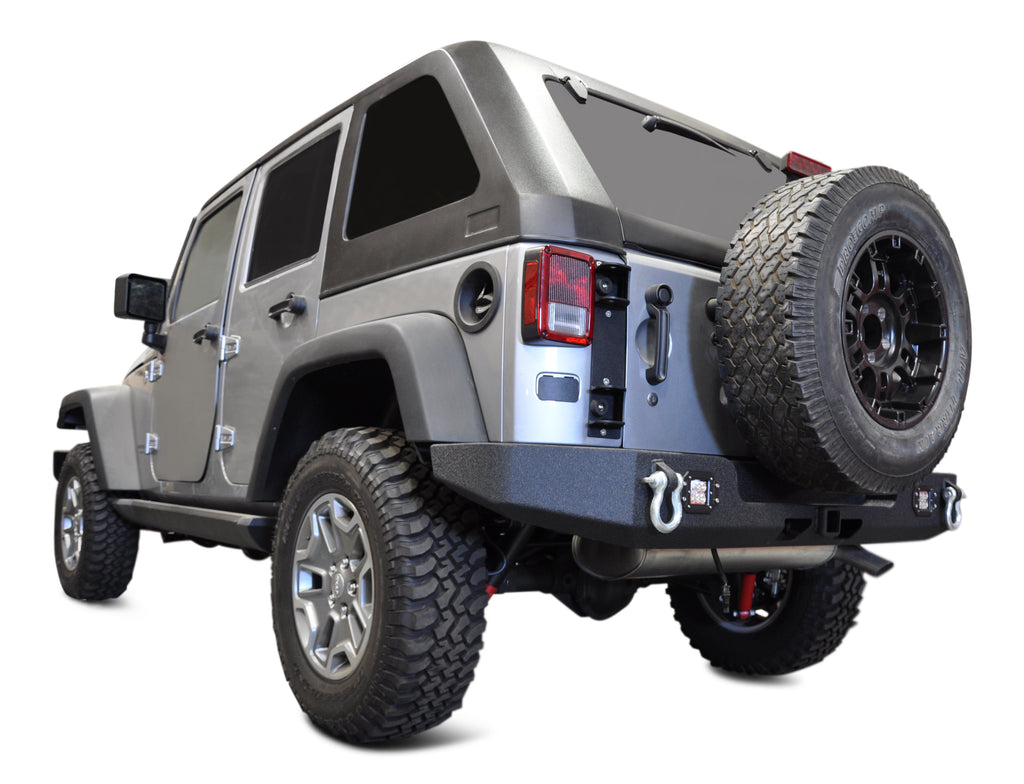 DV8 Offroad RBSTTB-11 Jeep Rear Full Size Bumper RS-11 for Select Jeep Wrangler, Jeep Wrangler JK