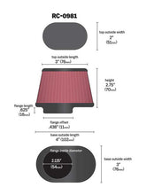 Load image into Gallery viewer, K&amp;N RC-0981 Universal Clamp-On Air Filter