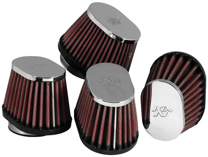 K&N RC-1824 Universal Clamp-On Air Filter for Select Kawasaki KZ550D/H GPZ, Kawasaki ZG1000 Concours, Kawasaki ZL600 Eliminator, Kawasaki ZX550 GPZ, Kawasaki ZX600 Ninja 600R, Suzuki GSX-R1100, Suzuki GSX-R750, Suzuki GSX1100F Katana, Suzuki GSX600F