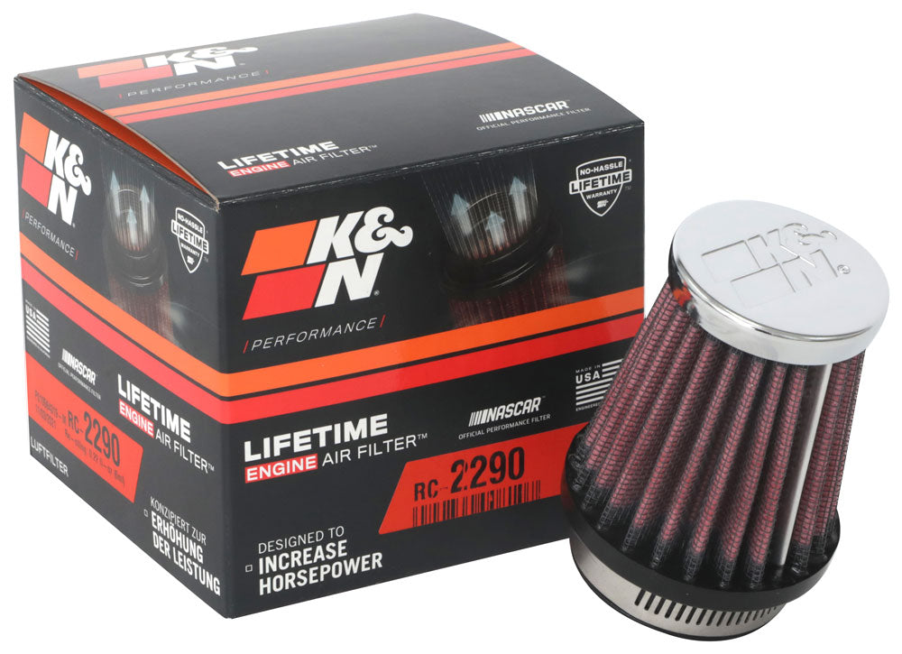 K&N RC-2290 Universal Clamp-On Air Filter for Select Kawasaki KZ550A, Kawasaki KZ550C LTD, Kawasaki KZ550D/H GPZ, Kawasaki KZ550M LTD Shaft