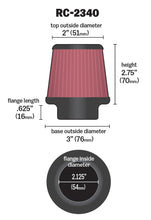 Load image into Gallery viewer, K&amp;N RC-2340 Universal Clamp-On Air Filter